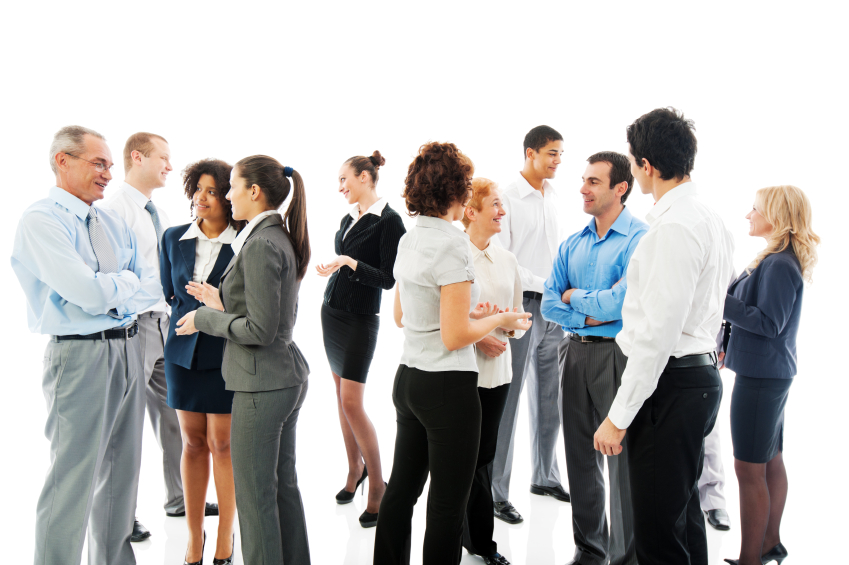 Large group of successful businesspeople standing together and discussing.  They are isolated on white background. 

[url=http://www.istockphoto.com/search/lightbox/9786622][img]http://dl.dropbox.com/u/40117171/business.jpg[/img][/url]